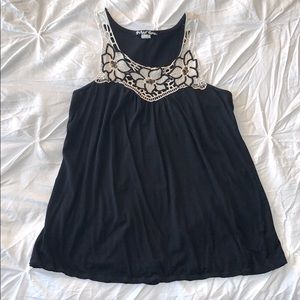 Planet Gold Crochet Tank Top